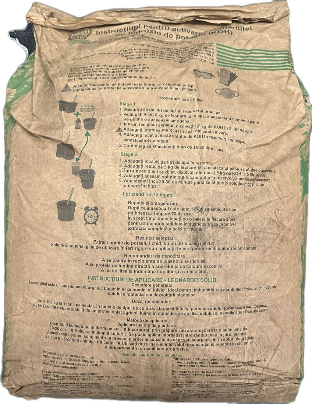 Leonardita 25 kg – Amendament Organic pentru Sol, Bogat în Acizi Humici & Fulvici