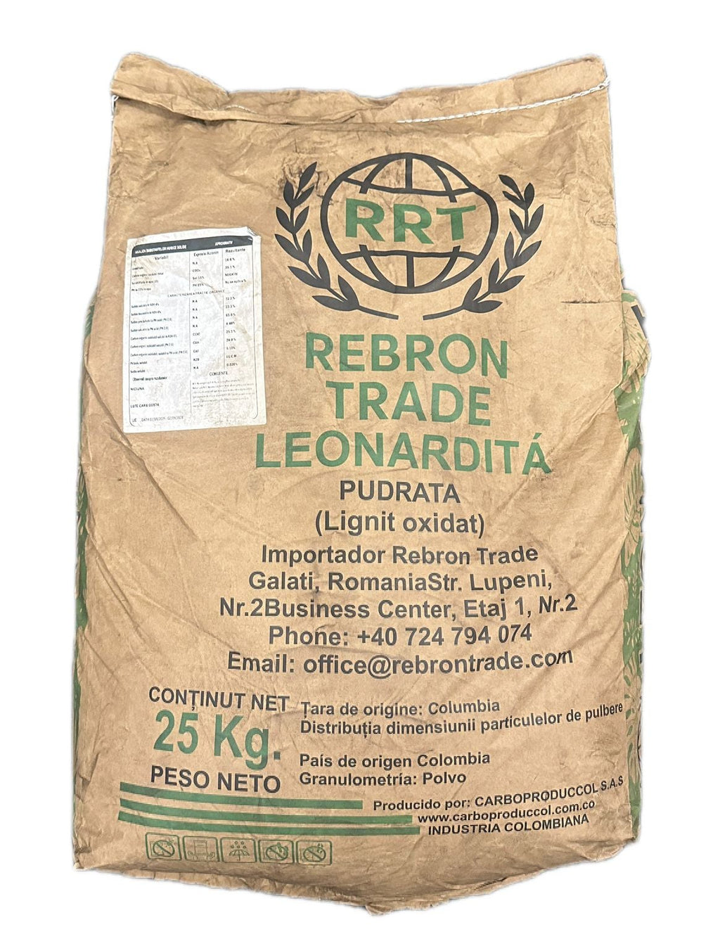 Leonardita 25 kg – Amendament Organic pentru Sol, Bogat în Acizi Humici & Fulvici