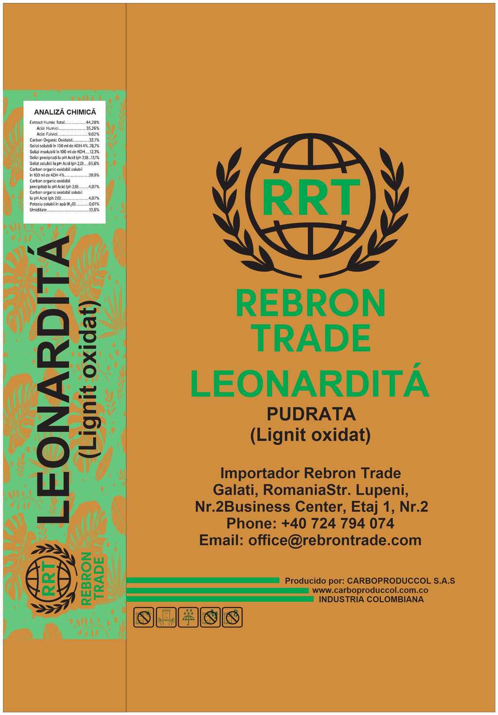 Leonardita 25 kg – Amendament Organic pentru Sol, Bogat în Acizi Humici & Fulvici